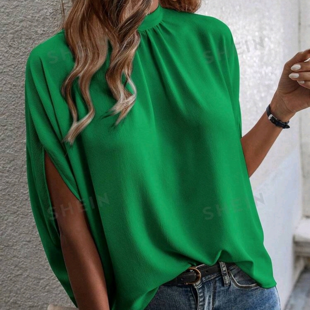 Gorgeous Green back tie top blouse
